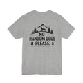 No Random Dogs Please unisex T-Shirt – Light Colours - product mockup 3