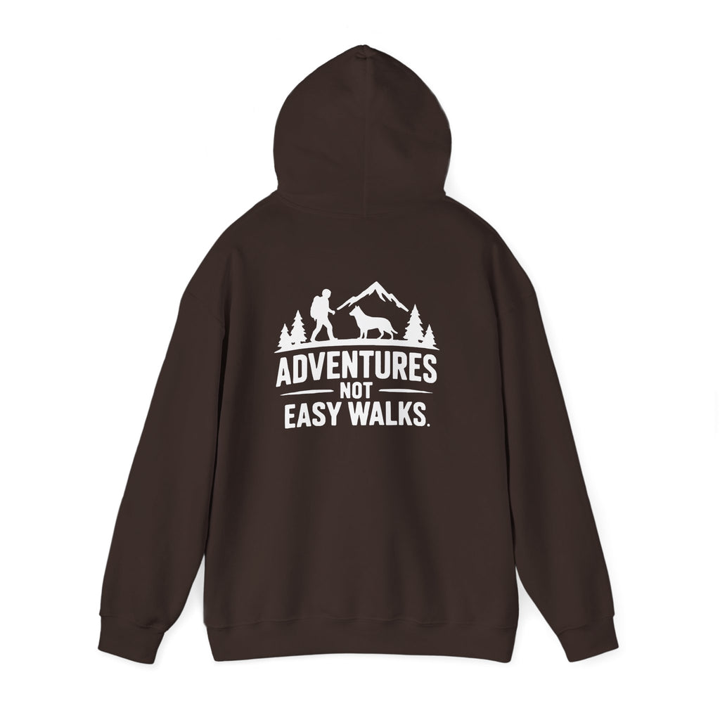 Adventures Not Easy Walks unisex Hoodie – Dark Colours - product mockup 8