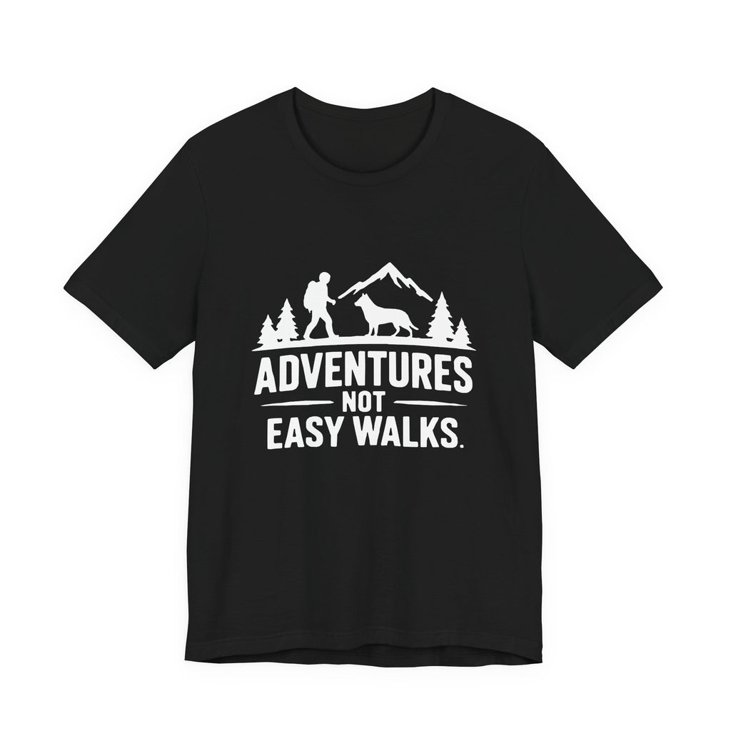 Adventures Not Easy Walks unisex T-Shirt – Dark Colours - product mockup 2
