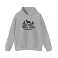 Dogs First. People Later unisex Hoodie – Light Colours - product mockup 3