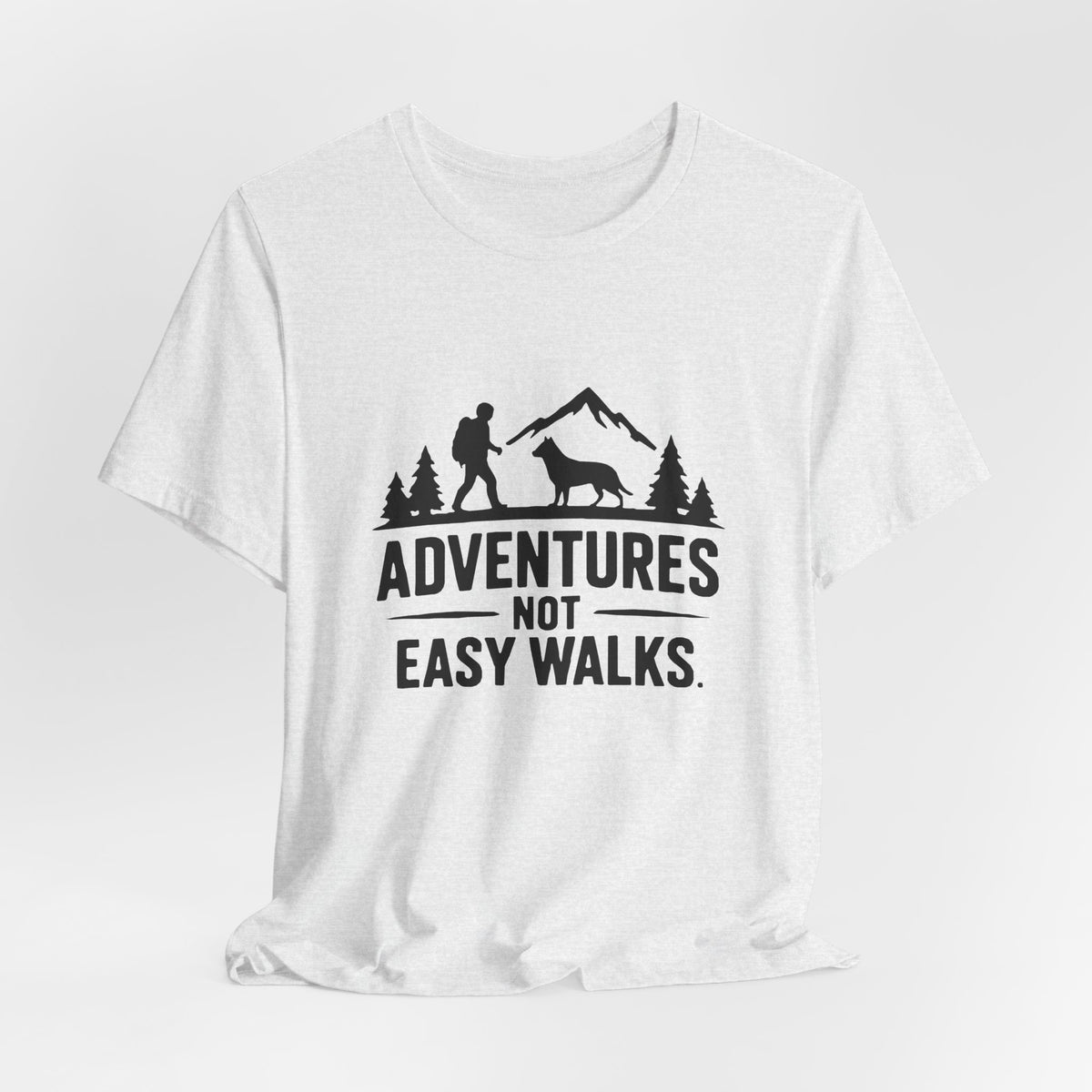 Adventures Not Easy Walks unisex T-Shirt – Light Colours - product mockup 9