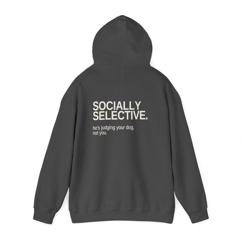 Socially Selective. Unisex Hoodie – Dark Colours