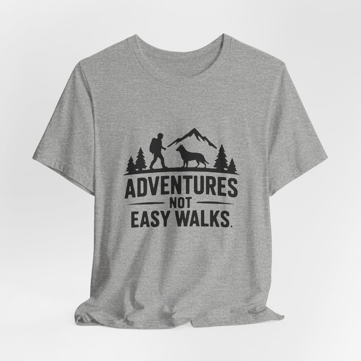 Adventures Not Easy Walks unisex T-Shirt – Light Colours - product mockup 12