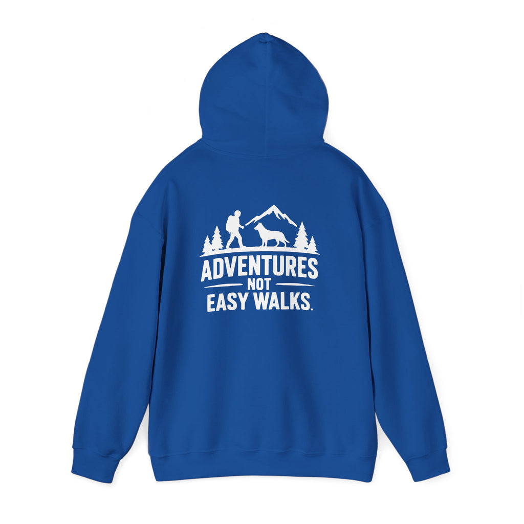 Adventures Not Easy Walks unisex Hoodie – Dark Colours - product mockup 14