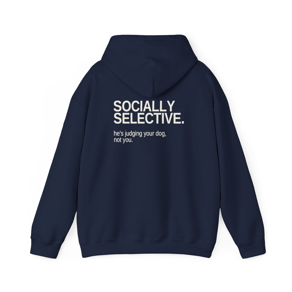 Socially Selective. Unisex Hoodie – Dark Colours