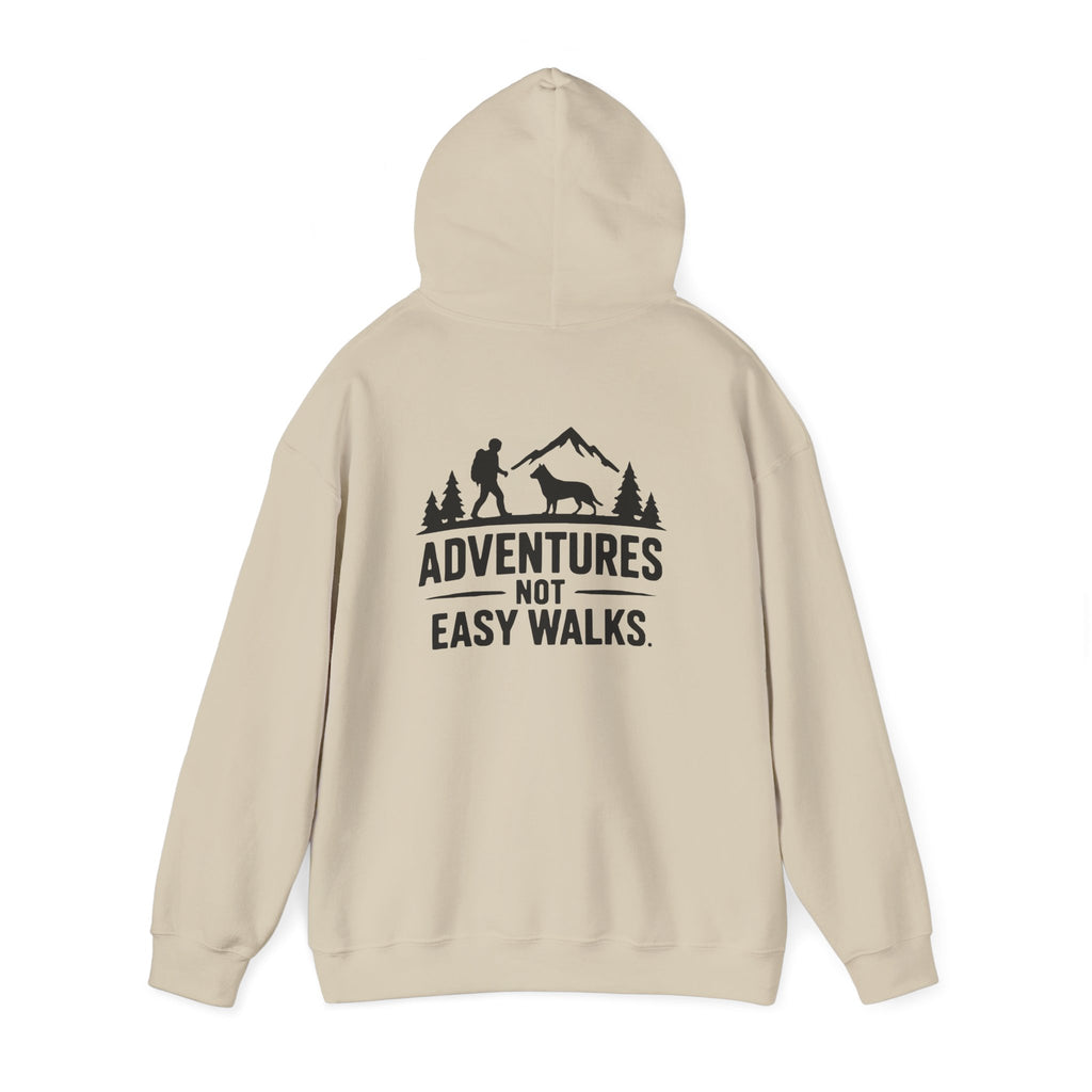 Adventures Not Easy Walks unisex Hoodie – Light Colours - product mockup 7