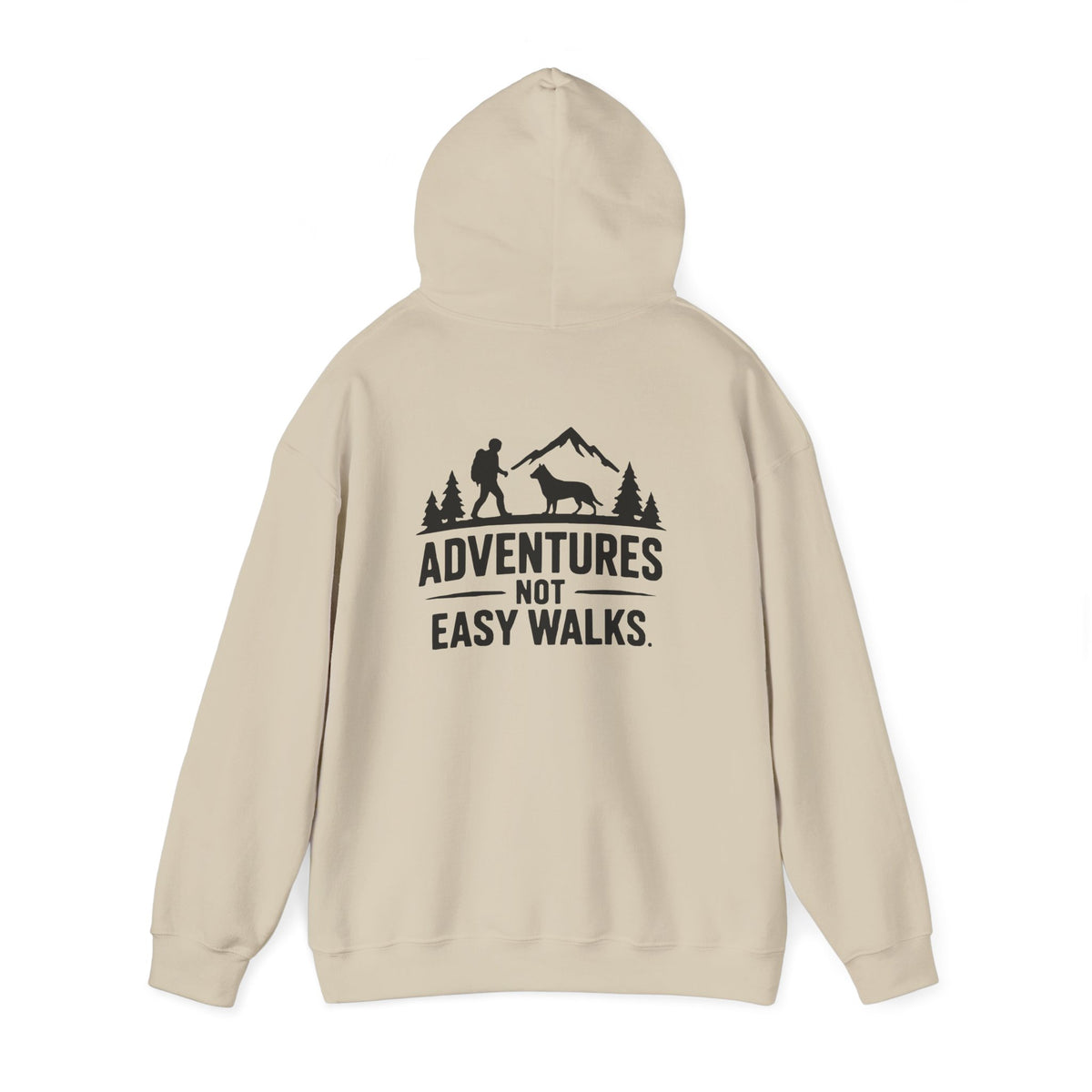 Adventures Not Easy Walks unisex Hoodie – Light Colours - product mockup 7