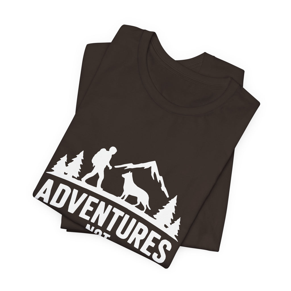 Adventures Not Easy Walks unisex T-Shirt – Dark Colours - product mockup 6