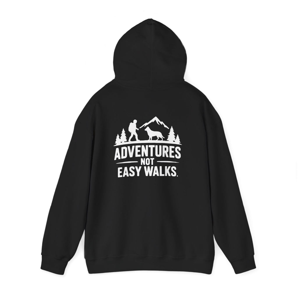 Adventures Not Easy Walks unisex Hoodie – Dark Colours - product mockup 5