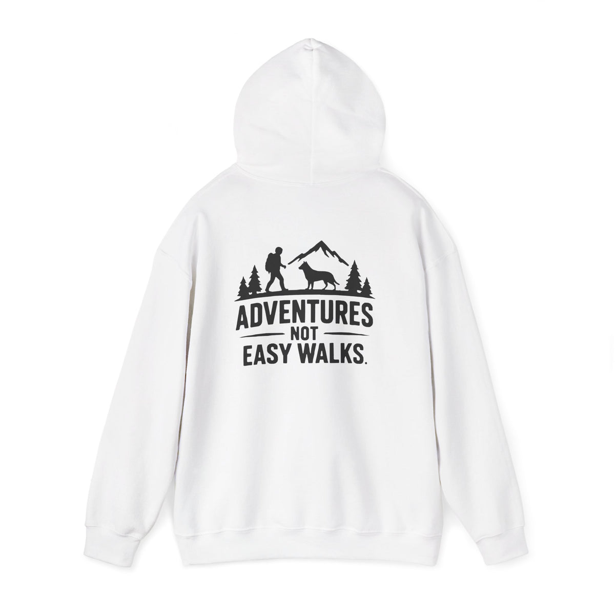 Adventures Not Easy Walks unisex Hoodie – Light Colours - product mockup 4