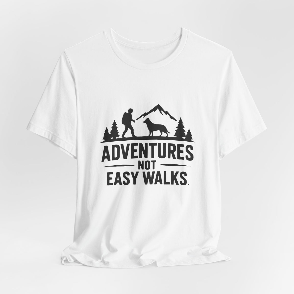Adventures Not Easy Walks unisex T-Shirt – Light Colours - product mockup 6
