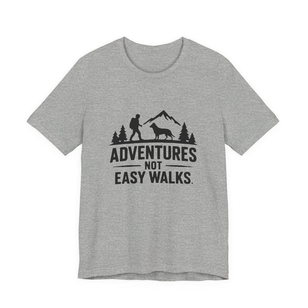 Adventures Not Easy Walks unisex T-Shirt – Light Colours - product mockup 3