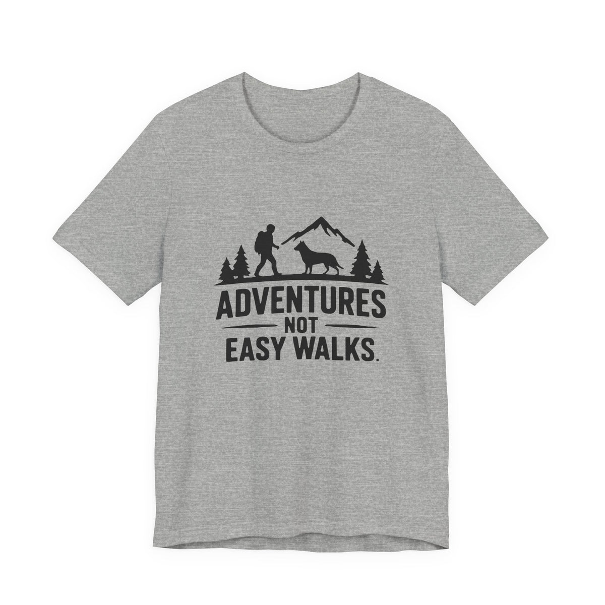 Adventures Not Easy Walks unisex T-Shirt – Light Colours - product mockup 3