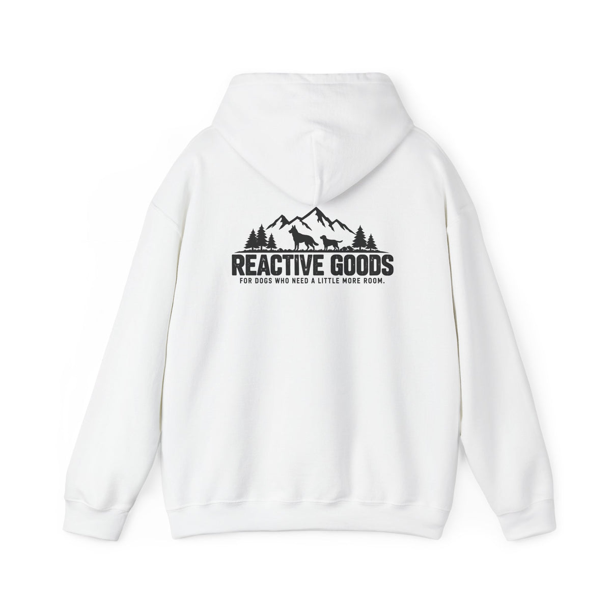 Reactive Goods mountain and dogs reactive dog hoodie in a light colour