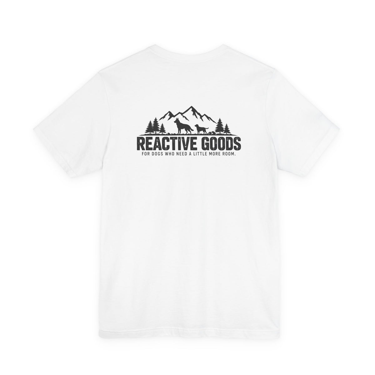 Reactive Goods mountain and dogs reactive dog T-shirt in a light colour
