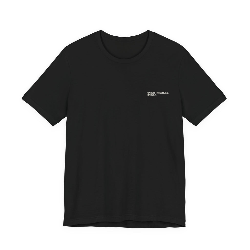 Under Threshold Barely reactive dog T-shirt in a dark colour