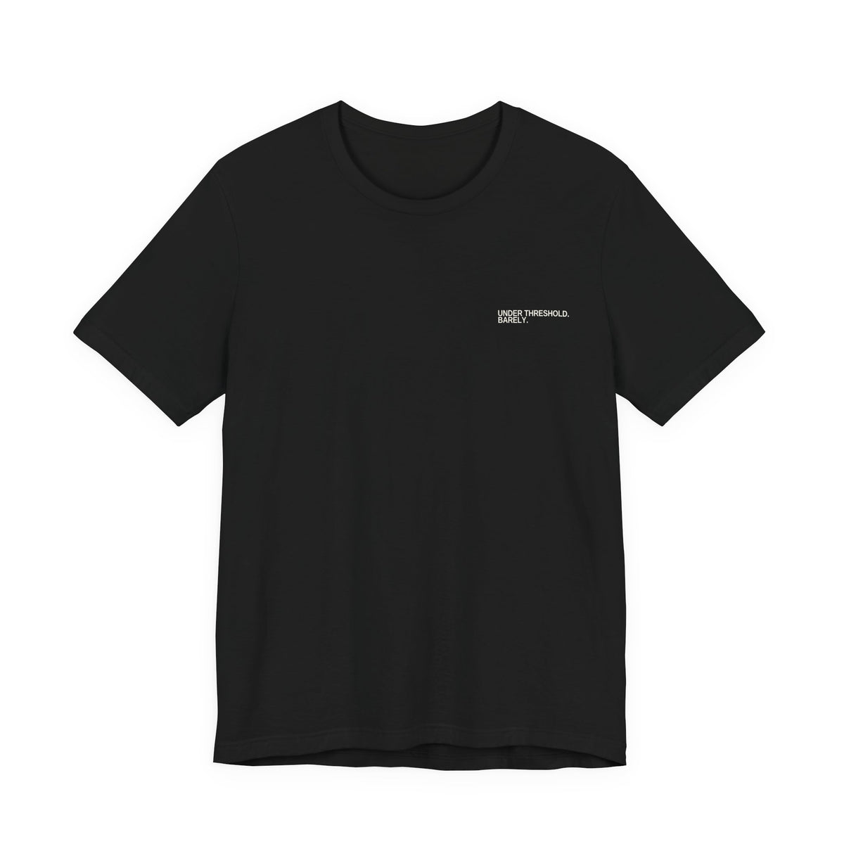 Under Threshold Barely reactive dog T-shirt in a dark colour