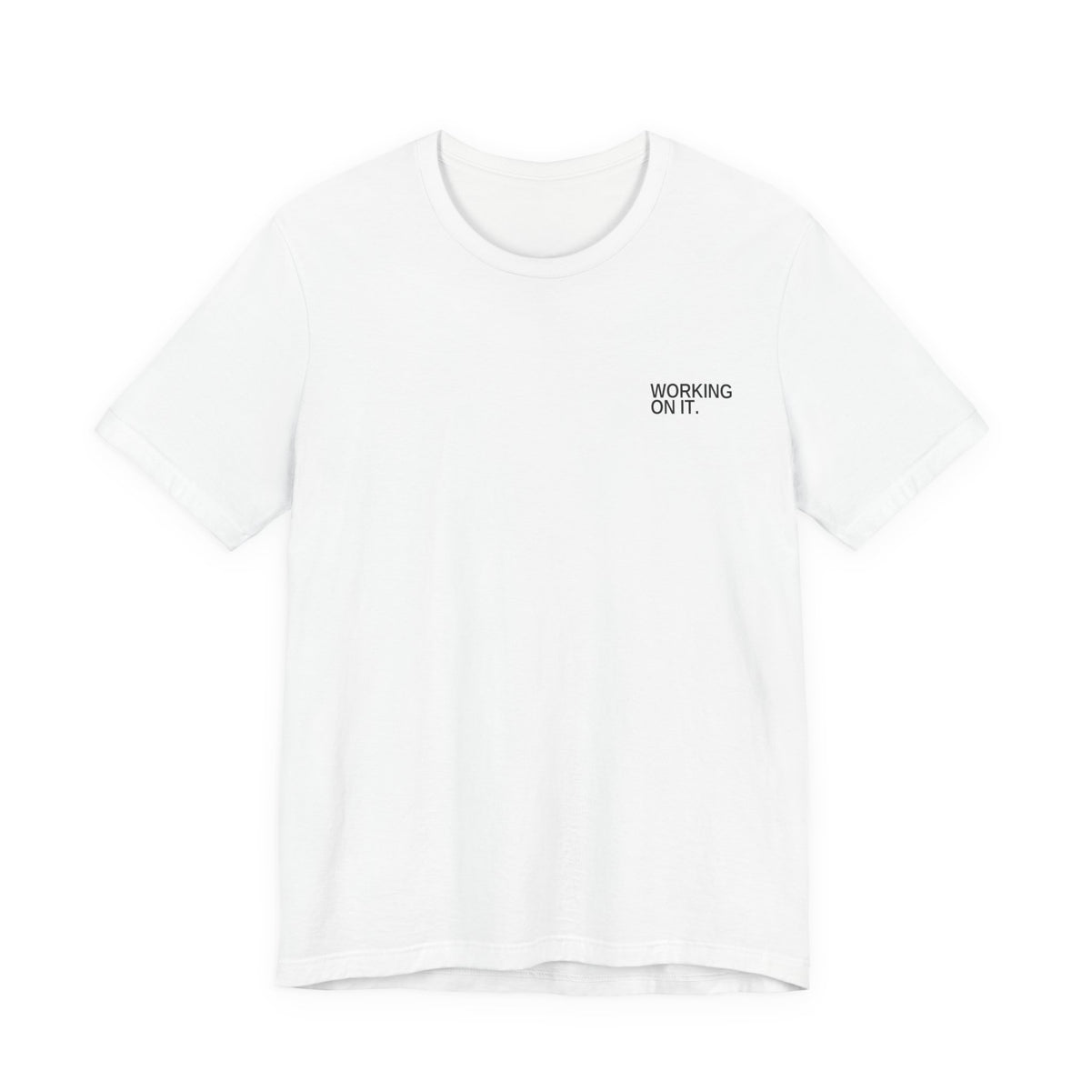 Working On It reactive dog T-shirt in a light colour